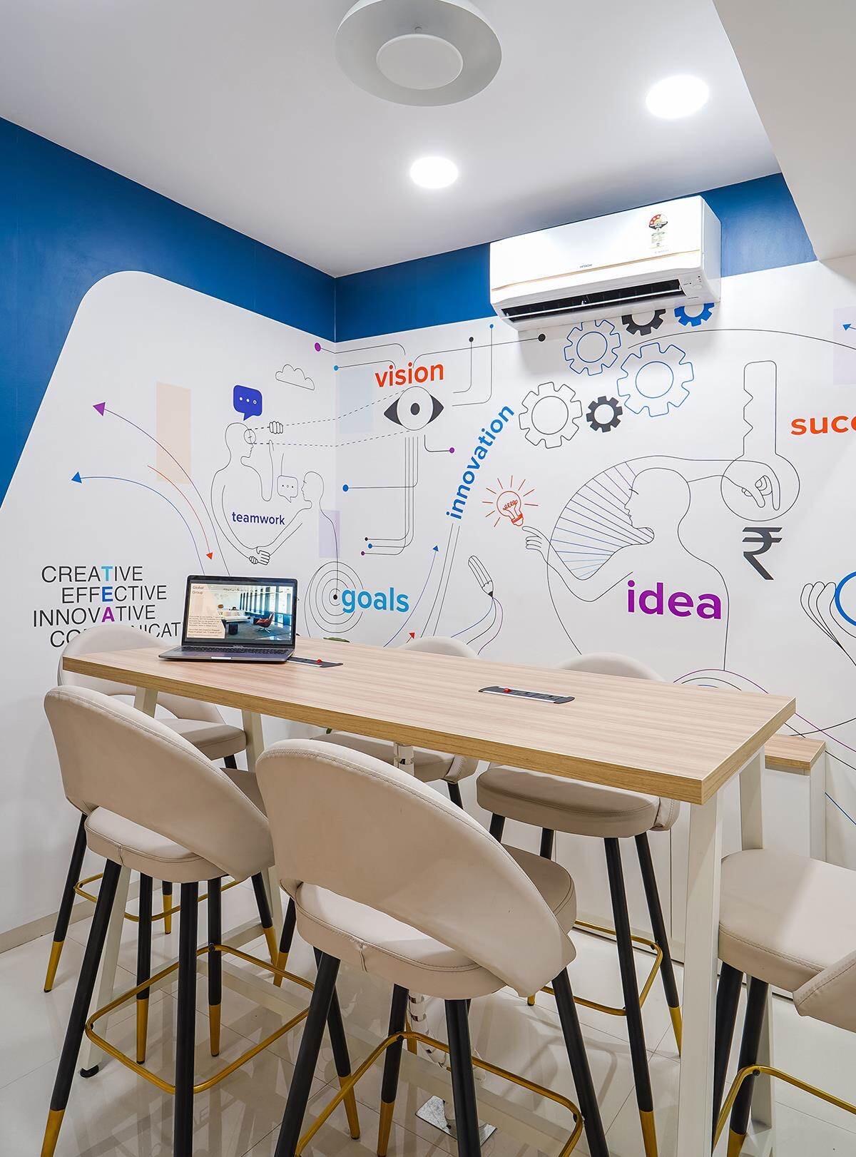 commercial wallpaper office reception design